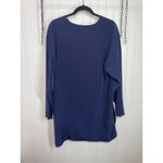 Diane Von Furstenberg Vintage  Navy Blue 100% Silk V-Neck Tunic Top Office Size M Photo 1