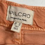 Anthropologie NWT Pilcro Pleated Micro Denim Skirt Size 10 in Pink/Rose Orange Photo 6