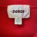 Vintage ‘70s Dorce Bright Red Button Front Collared Cardigan Sweater Size L Photo 6