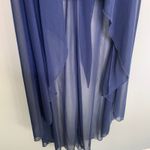 B Darlin Sheer Navy Formal Maxi Dress B. Darlin – Beaded Waist, Size 2 Sheer Overlay Photo 3