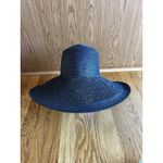 J.Crew  Textured Summer Straw Hat 09500 Packable Wide Brim Dusty Dune Black‎ Photo 2