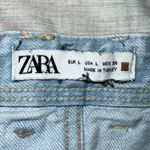 ZARA Denim Jean Maxi Skirt Light Wash Size Large Photo 5