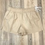 J.Crew G4710 Khaki Linen Shorts white tie size medium Photo 3