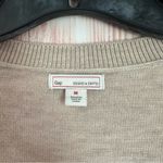 Gap  Oatmeal Wool Blend Orange Stripe V Neck Cardigan Photo 3