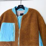 Free People Jacket Rivington Sherpa Oversized Fleece Winter Amber Combo S NWT Photo 5
