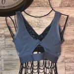 sports bra blue in color size large blue Nike sports bra twist bra workout Photo 7