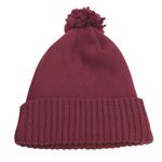 Patagonia  Unisex Red Pom Pom Foldover Ribbed Knit Winter Beanie Hat One Size Photo 1