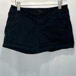 American Eagle Black Stretch Midi Shorts Photo 2