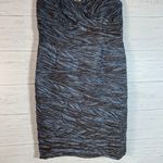 Niki By Niki Livas Niki Livas Crinkle Fabric Party Dress Bluish Gray Spaghetti Straps Back Zip 14W Photo 2