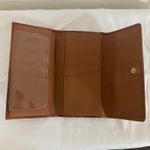 Fossil Forrest Fairy Boho  Tan Brown Patchwork Suede Leather Envelope Wallet Photo 2