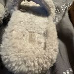 UGG Cozy Cream Fuzzy Slippers very worn as shown still wearable Women’s size 7 Photo 3