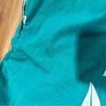 Vintage Hawaii Made Tropical Causal Dress Size Large Teal and White Green Photo 1