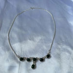 925 Silver real emerald stones necklace​ Photo 7