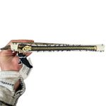 Danica Studio black and tan small zipper pouch with bicycles and gold hardware Photo 3