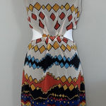 ZARA  Trafulac Dress Woman’s Sz M Colorful Geometric Tribal Print Cut Outs Beach Photo 0