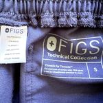 FIGS Yola Skinny Scrub Pants Drawstring Mid Rise 11 Pockets Medical Blue Small Photo 2