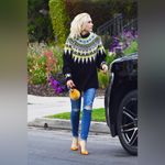 ZARA Knit Oversized Jacquard Sweater Photo 8