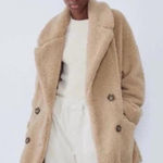 ZARA  double breasted Teddy jacket Photo 0