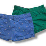 British Khaki Embroidered Shorts Bundle Women’s 8 Nautical Shark Chino Photo 0