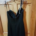 Black and Silver studded prom dress Size 6 Photo 6