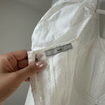 ZARA White Lace Puff Sleeve Mini Dress Photo 7