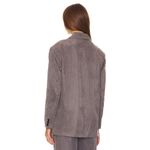 ALLSAINTS Ellie Blazer Grey Matte Sateen Preppy Oversized Double Breasted 10 Photo 6