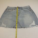 American Eagle Jean Skirt Women 6 Denim Raw Hem Distressed Short Light Wash AE # Photo 10