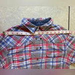 Jachs Girlfriend  Bea Plaid Flannel Snap Button Down‎ Shirt Size S Photo 5