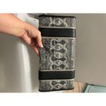 Christian Audigier Snake Clutch Magnetic Closure Python Envelope Purse Black Photo 1