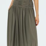 Tibi  Drapey Jersey Ruched Strapless Dress Photo 0