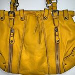 Etienne Aigner  Womens Shoulder Bag Purse Handbag Tote Mustard Yellow Gold Photo 1