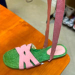 Adrienne Vittadini  Green Rope Pink Lace-Up Sandals –‎ Made in Spain, Size 7 Photo 0