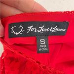 For Love & Lemons Red Lace Mini Skirt Womens S Girly Coquette Romantic Stretch Photo 2