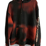 Hollister XL Red Black Tie Dye Graphic Hoodie With Damage Photo 0
