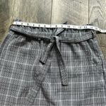 Kendall + Kylie Plaid Paperbag Skirt NWT from PacSun Black White Grey Tie Belt L Photo 6