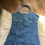 Aerie Halter Denim Corset Mini Dress Photo 2
