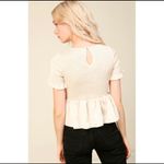 Line and Dot Revolve  LouLou Satin  Smocked Top Size M Photo 1