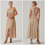 ASTR ππ Mid Cutout Sleeveless Maxi Dress ~ Green Watercolor Medium M NWT Photo 2