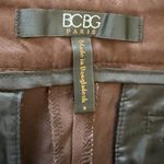 NWT BCBG Brown Twill Mid Rise Wide Leg Cotton Pants Y2K Minimalist Style Sz 8 Photo 3