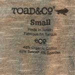 TOAD&CO Rosalinda Dress With Pocket Green V Neck 3/4 Sleeve Organic Cotton Small Photo 2