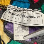 Vintage 90s Multicolor Rainbow Abstract Print Skirt Bold Colors Plus Size 22 Black Photo 7