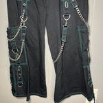 Tripp NYC  Black and Green Cargo Pants Baggy with Chains ( Size 3 ) 30" Waist Photo 5