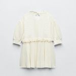 ZARA crochet boho sweater top blouse shirt knitted Ruffle Photo 5