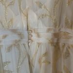 The Addison Story Anthro Cream & Gold Sleeveless Peplum Blouse Women Sz S Photo 7