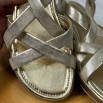 Cole Haan Cole Haan Nike Air Sole Women's Gold Metallic Strappy Sandals Size 7.5 Photo 6