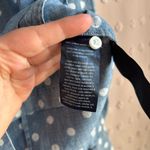 Tommy Hilfiger  100% Cotton Polka Dot Chambray‎ Button Up Long Sleeve Sz L Photo 5