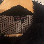 Betsey Johnson Betsy Johnson Long Jacket with faux Black fur Isle Knit Sweater Coat Trench $229 Photo 2