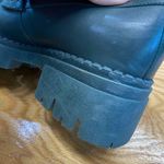 Free People Lyra Lug Sole Loafer Women's 7.5 Black Leather Slip On Round Toe S9 Photo 7