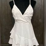 Forever 21 white sleevesless dress/romper. Size Medium Photo 0