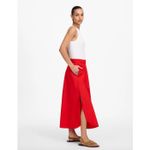 Madewell Poplin Midi Skirt Cotton A Line Cerise Red Minimalist Pockets XS NWT Photo 2
